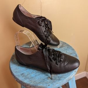 Elegant Black Women's Lace-Up Shoes